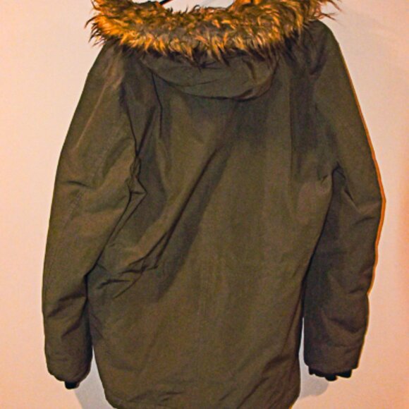 Aeropostale Faux Fur hooded coat Mens Size Medium - Picture 3 of 4